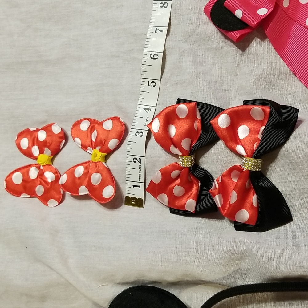 Mouse hair ornament clips bows bundle - Picture 4 of 7